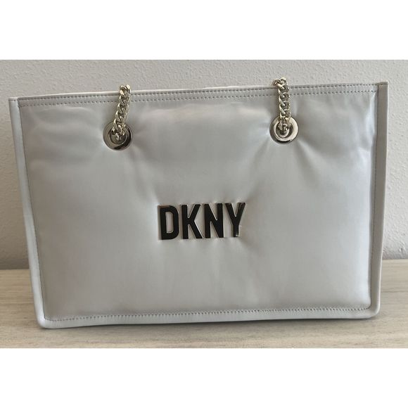 DKNY Maggie Ivory Tote Bag R34AZB73 NWT Large Designer Handbag Purse - Picture 3 of 14